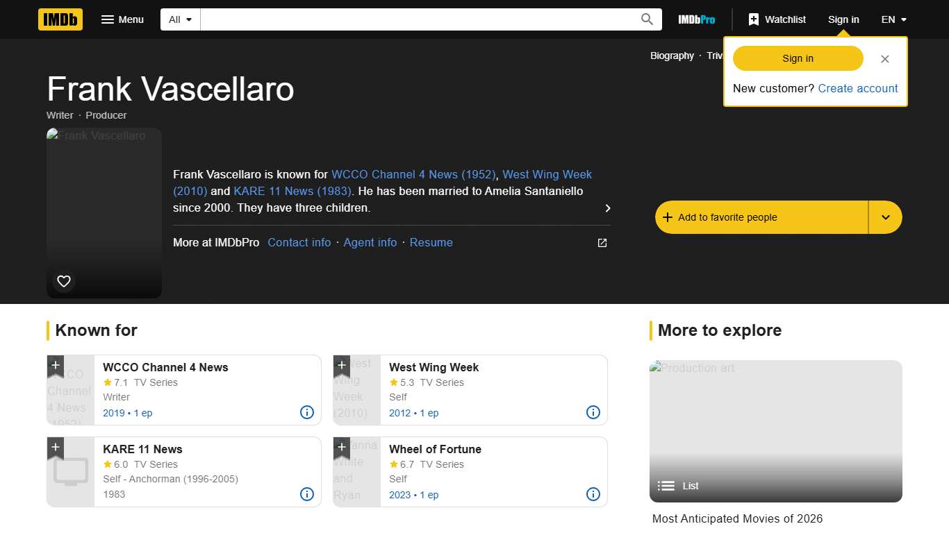 Frank Vascellaro - IMDb